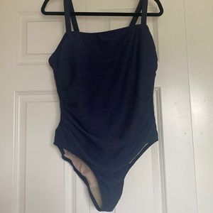 Navy Blue size 18W soft cup one piece suit